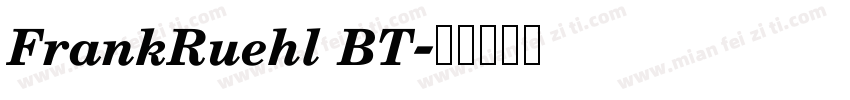 FrankRuehl BT字体转换